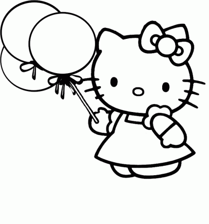Colouring Pages Hello Kitty Print