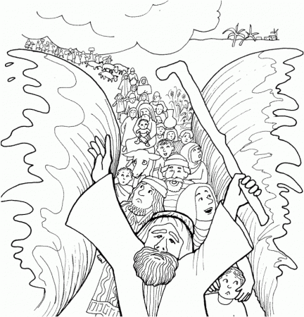 Crossing The Red Sea Coloring Pages