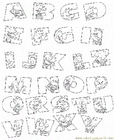 Cowgirl Alphabet Colouring Pages