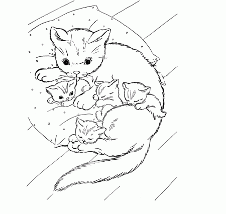 Cute Baby Cats - Coloring Pages Animal Pictures