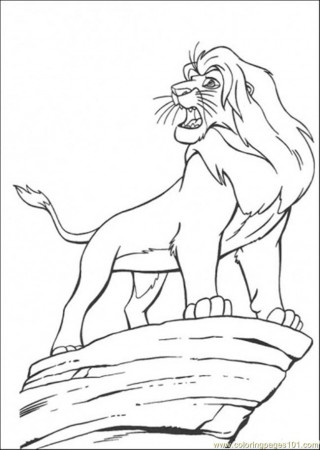 Coloring Pages Simba (Cartoons > The Lion King) - free printable 