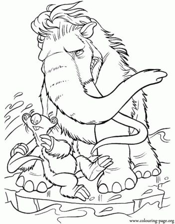 Ice Age - Manfred and Sid coloring page