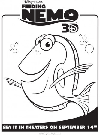 Finding Nemo's Dory - Free Printable Coloring Pages
