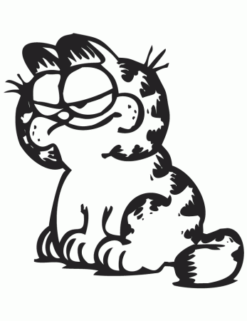 Sick Garfield Cartoon Coloring Page | Free Printable Coloring Pages