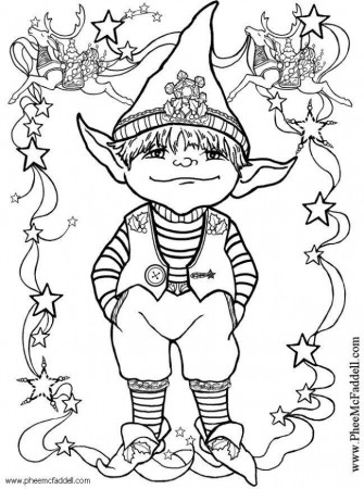 Coloring page little elf - img 6107.