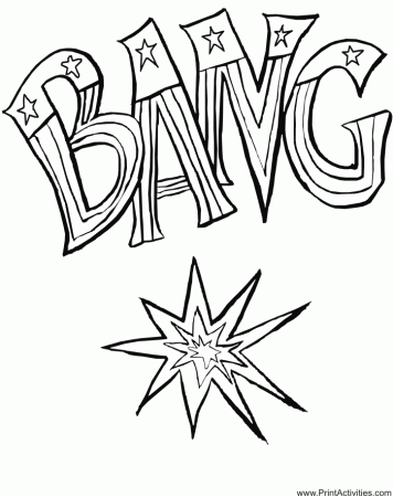 Print And Coloring Pages Fourth of July Fireworks For Kids 