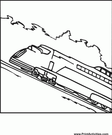 Bullet Train Colouring Pages (page 2)