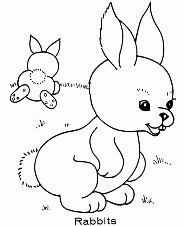 Kindergarten Rabbits Coloring Pages - Kindergarten Day Coloring 