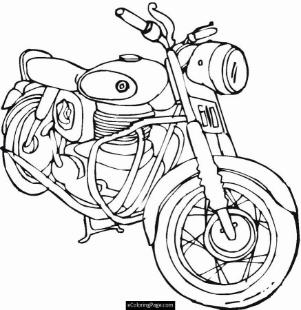 Motorcycle Harley Davidson Printable Coloring Page | ecoloringpage 