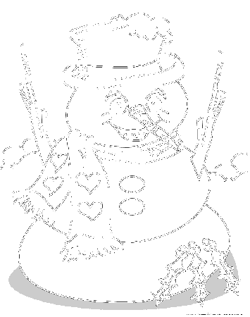 Snowman coloring pages free printable
