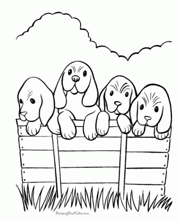 Coloring pages of dogs and puppies 109