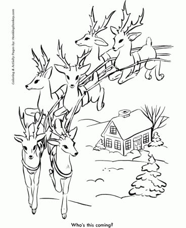 Santa's Reindeer Coloring Pages - Santa ...