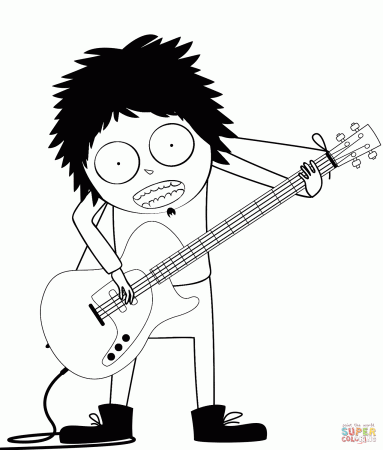 Rock Guitarist coloring page | Free Printable Coloring Pages