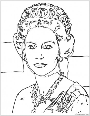 Queen Elizabeth By Andy Warhol Coloring Pages - Arts & Culture Coloring  Pages - Coloring Pages For Kids And Adults