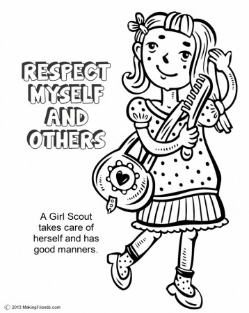 The Law, Respect Myself and Others Coloring Page - MakingFriends