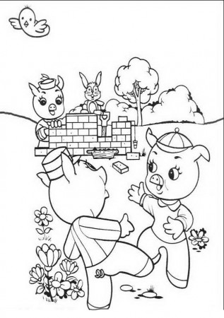 Coloring Book Three Little Pigs 4