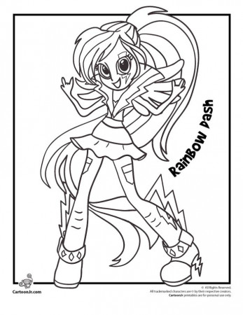 My Little Pony Coloring Pages Rainbow Dash Equestria Girls posted by Sarah  Cunningham