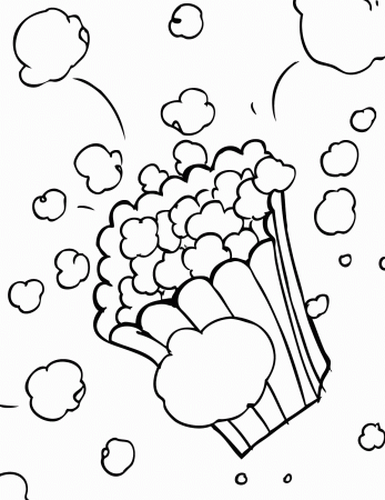 Popcorn Coloring Pages - Best Coloring Pages For Kids