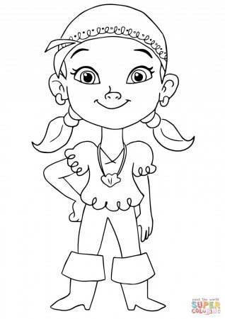 Izzy Pirate coloring page | Free Printable Coloring Pages