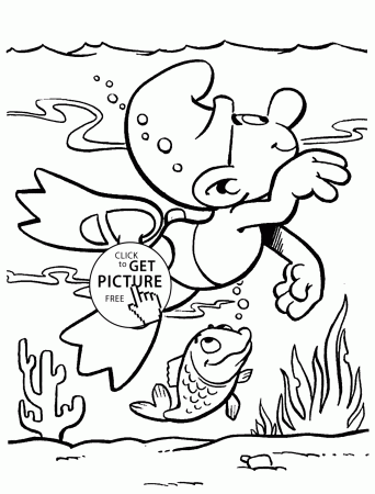 The Smurf coloring pages for kids, printable free | coloing-4kids.com