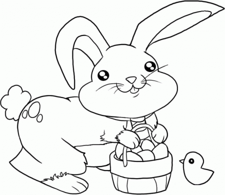 Easter Bunny Coloring Pages and Book | UniqueColoringPages