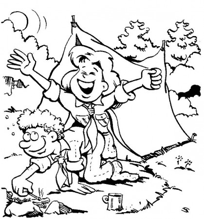 Scouting Activity Waking Up In The Morning Coloring Pages : Best ...