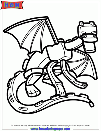 Ender Dragon Coloring Page | H & M Coloring Pages