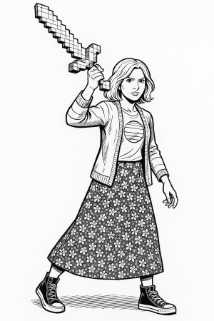 A Minecraft Movie - Natalie coloring page