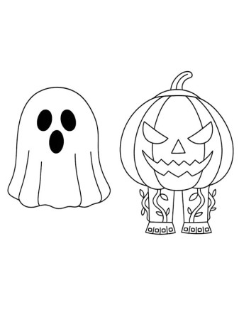 Spooky and Pumpky (Steal A Brainrot) Coloring Page - Funny Coloring Pages