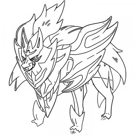 Coloring page Pokémon Sword and Shield : Zamazenta 13