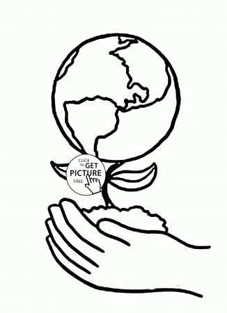 Earth Plant on Hands - Earth Day coloring page for kids, coloring pages  printables free - Wupps… | Earth day drawing, Earth day coloring pages,  Earth coloring pages
