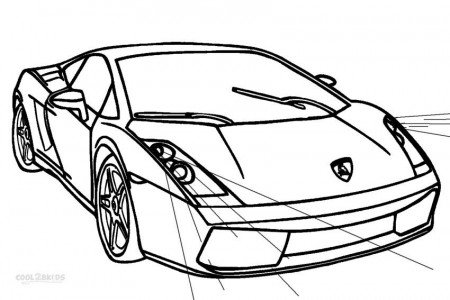 Lamborghini Murcielago - Coloring Pages for Kids and for Adults