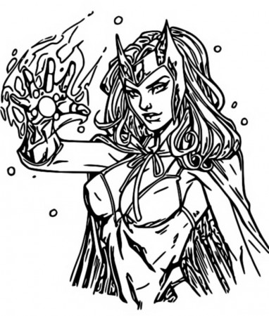Coloring page WandaVision : Scarlet Witch 3