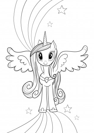 Princess Celestia coloring page for free