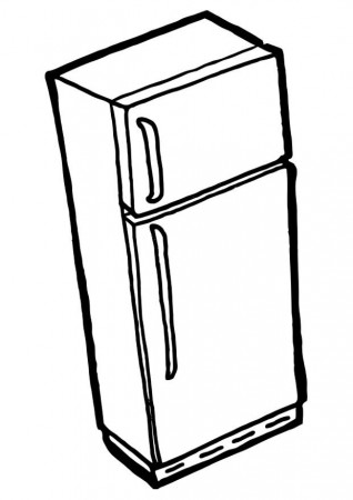 Coloring Page fridge with freezer - free printable coloring pages - Img  22524