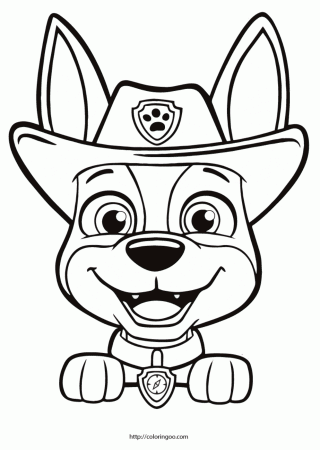 Paw Patrol Tracker Head Coloring Pages - Tracker Paw Patrol Coloring Pages  - Coloring Pages For Kids And Adults