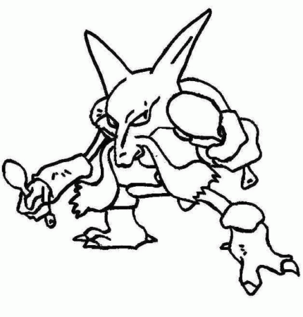 Alakazam coloring picture of Pokemon 65