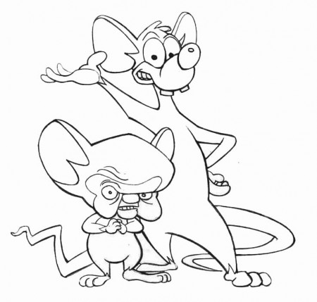 Pinky and the Brain Cartoon Coloring Page - Free Printable Coloring Pages  for Kids