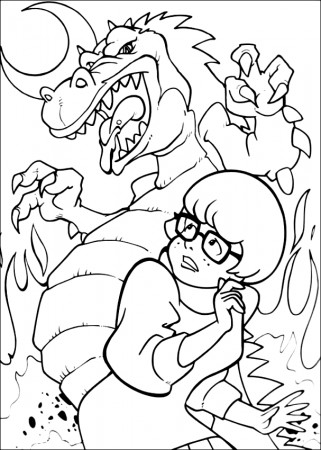Drawing of Velma Dinkley e il mostro coloring page