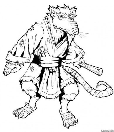 TMNT Splinter Coloring Page » Turkau