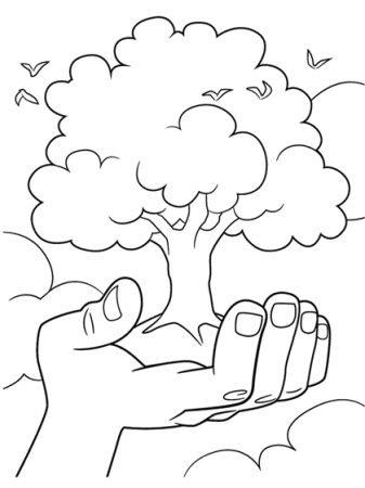 Earth Day Tree Coloring Page | crayola.com