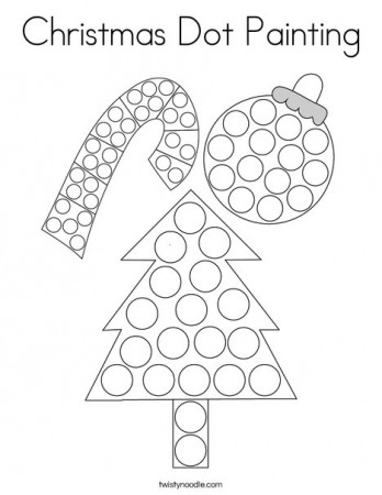 Christmas Dot Painting Coloring Page - Twisty Noodle