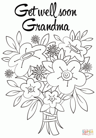 Get Well Soon Grandma coloring page | Free Printable Coloring Pages