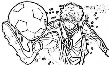 Yoichi Isagi in Blue Lock Coloring Page - Anime Coloring Pages