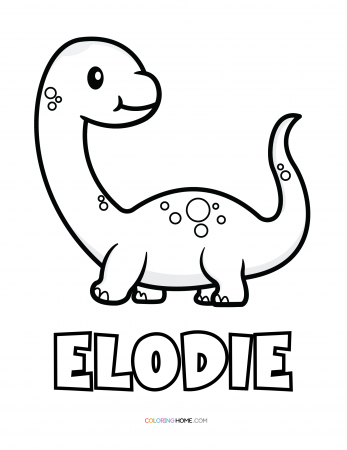 Elodie dinosaur coloring page