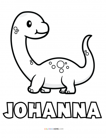 Johanna dinosaur coloring page