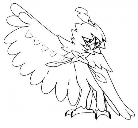 Coloring Pages Pokemon - Decidueye - Drawings Pokemon