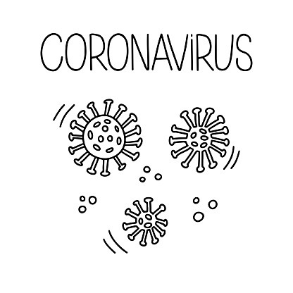 Hand Drawn Doodle Text Coronavirus In China Isolated On White ...