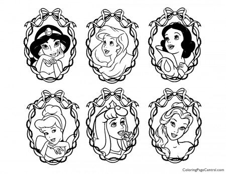 Disney Princesses 15 Coloring Page | Coloring Page Central