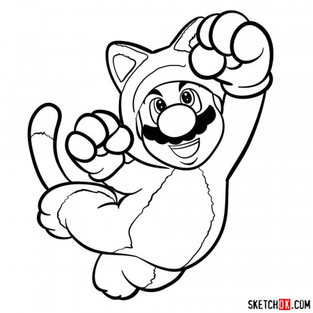 How to draw cat Mario | Super mario coloring pages, Mario coloring pages,  Easy drawings